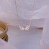 14k Real Gold Exquisite simplicity Angel Wings Necklace Charm Short Design Clavicle Zircon Women Kolye Birthday Gift Pendant - Image 3