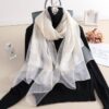 2020 Luxury Brand Winter Hijab Silk Wool solid Scarves Women Travel Beach Poncho Shawl Scarf Bandana Foulard Femme Pashmina - Image 3