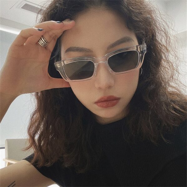 2021 New Women Rectangle Vintage Sunglasses Brand Designer Retro Points Sun Glasses Female Lady Eyeglass Cat Eye Driver Goggles - Image 4