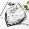 Elegant Silk Scarf Square Shawl Print Women Neck Scarves Wraps Foulard Female Bandana Hair Head Band Kerchief 2020 New - Image 2