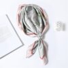 Elegant Silk Scarf Square Shawl Print Women Neck Scarves Wraps Foulard Female Bandana Hair Head Band Kerchief 2020 New - Image 6