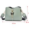 Fashon Women's Bucket Shoulder Bag PU Leather Weave Strap Belt women Bag Luxury Messenger Bag - Image 6