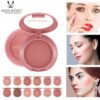 MISS ROSE Matte Makeup Blush with Mirror Rouge Powder Cake Natural Long Lasting Brighten Skin Concealer Foundation Palette TSLM1