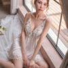 Night Sleep Dress Nighties for Women Underwear Lingerie Sling Lace Embroidery V-Neck Sexy Nightdress Lenceria Femenina - Image 5