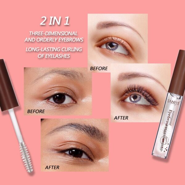 SANIYE Cosmetics Clear Eyebrow Gel Waterproof Transparent Eyebrow Fixed Gel Long Lasting Eyelash Fix Gel For Eyebrows Makeup - Image 4