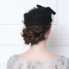Vintage French Wool Women Beret Winter Felt Hat With Bow Flat Top Hats Lady Stewardess Cap Fedoras Chapeau Femme Feutre - Image 4