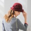 Woman Autumn And Winter Party Formal Hat England Fashion Elengant Irregular 100% Wool Felt Hats - Image 3