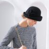 Woman Autumn And Winter Party Formal Hat England Fashion Elengant Irregular 100% Wool Felt Hats - Image 4