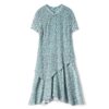 Chinese Style 100% Natural Silk Summer Dresses Elegant Fashion Stand Collar Short Sleeve Print Real Silk Women A-line Dress - Image 4