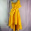 Women's Irregular Yellow Occassion Dresses Flare Pleated Party with Bow tie Celebrate Ladies Dated Night Dinner Event Dresses - Image 2