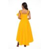 Women's Irregular Yellow Occassion Dresses Flare Pleated Party with Bow tie Celebrate Ladies Dated Night Dinner Event Dresses - Image 5