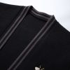 Bee Embroidery Men's Sweater Cardigan Korean Casual Coat Elegant Men Sweater 2021 Autumn Coat Trend Abrigo Hombre Men Clothing - Image 4