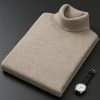 Cashmere and Cotton Blend Turtleneck Men's Pullover 2021 Autumn and Winter Soft and Warm Bottoming Pullover Knitted Sweater