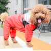 Pet Dog Waterproof Raincoat Jumpsuit Reflective Rain Coat Hooded Waterproof Jackets Small Dog Outdoor Clothes Pet Supplies - Image 2